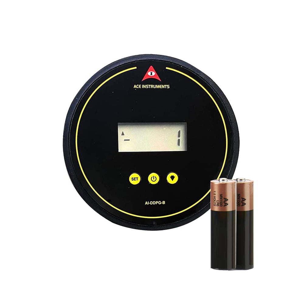 Ace Digital Differential Pressure Gauge with Battery Operated